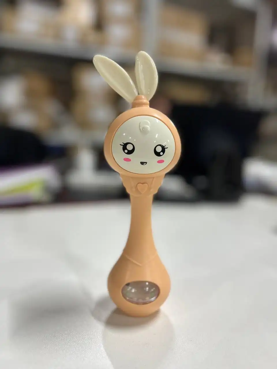 Детская погремушка зайка трех цветов