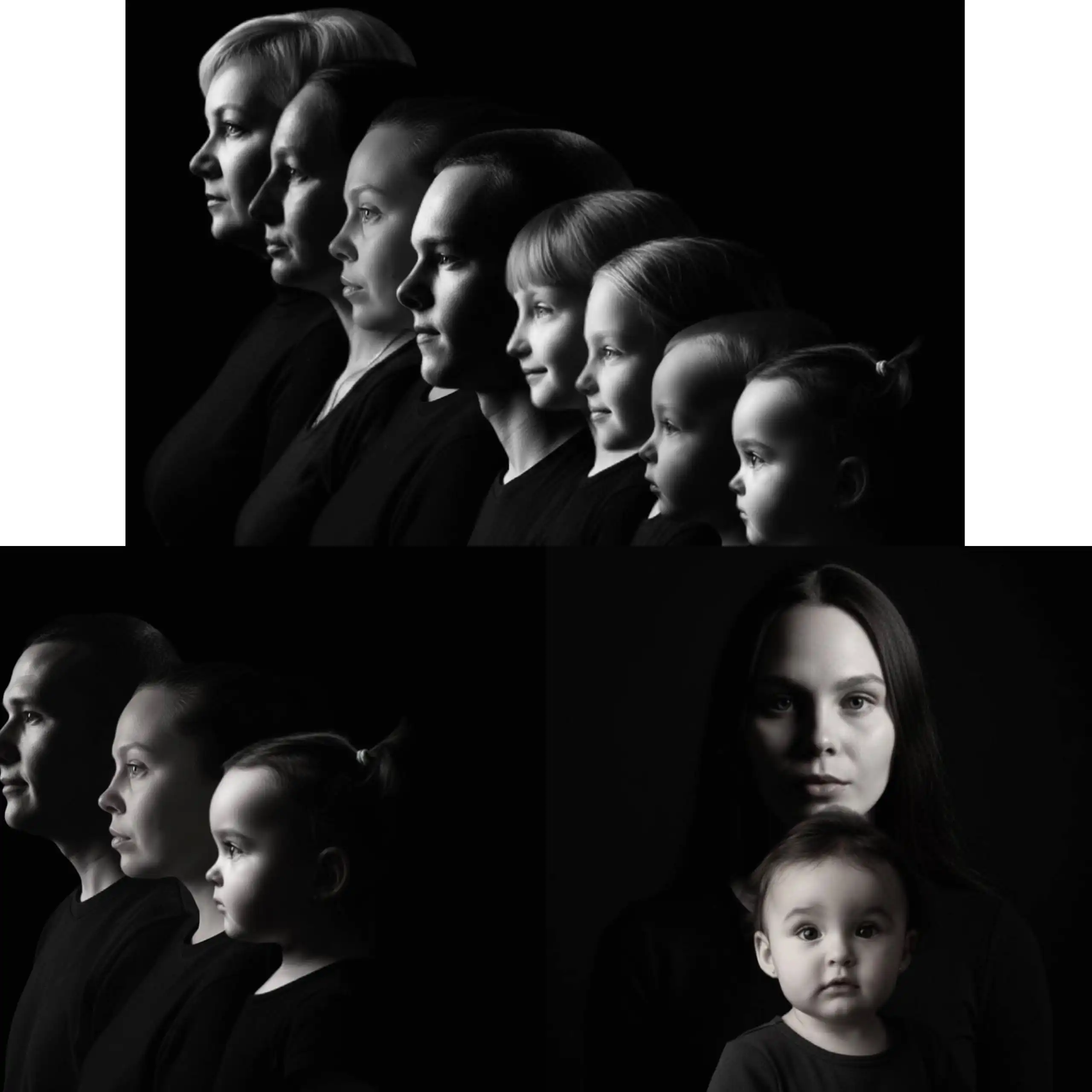 Создание портрета поколений по фото