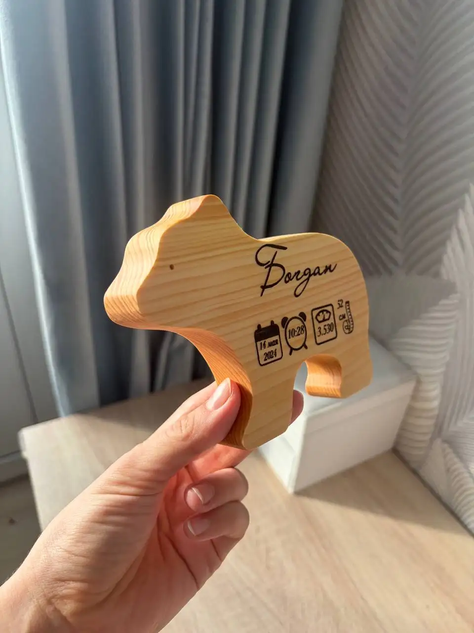 Метрика для малыша с мишкой и зайкой на заказ - Метрики для новорожденных (Товары для детей) в Казань