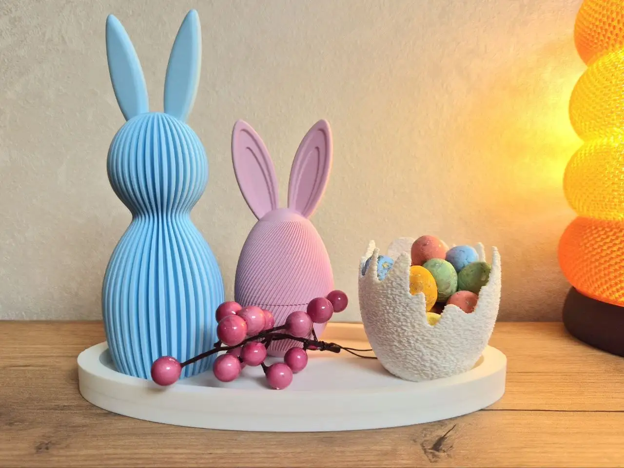 Пасхальный декор для стола: кролик и яйца из ЭКО пластика - Праздничный декор (Хобби и отдых) в Казань
