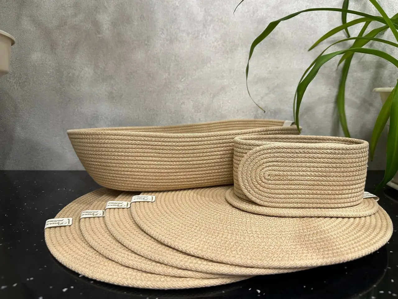 Набор для сервировки стола из хлопкового шнура - Посуда и сервировка (Для дома и дачи) в Казань