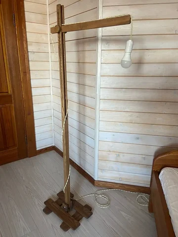 Торшер напольный из ясеня в винтажном стиле со светодиодной лампой - Бытовая химия в Казань