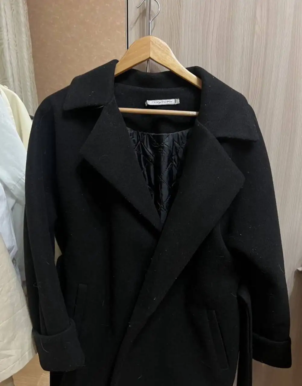 Пальто женское теплое с подкладом и поясом - Верхняя одежда (Одежда) в Казань