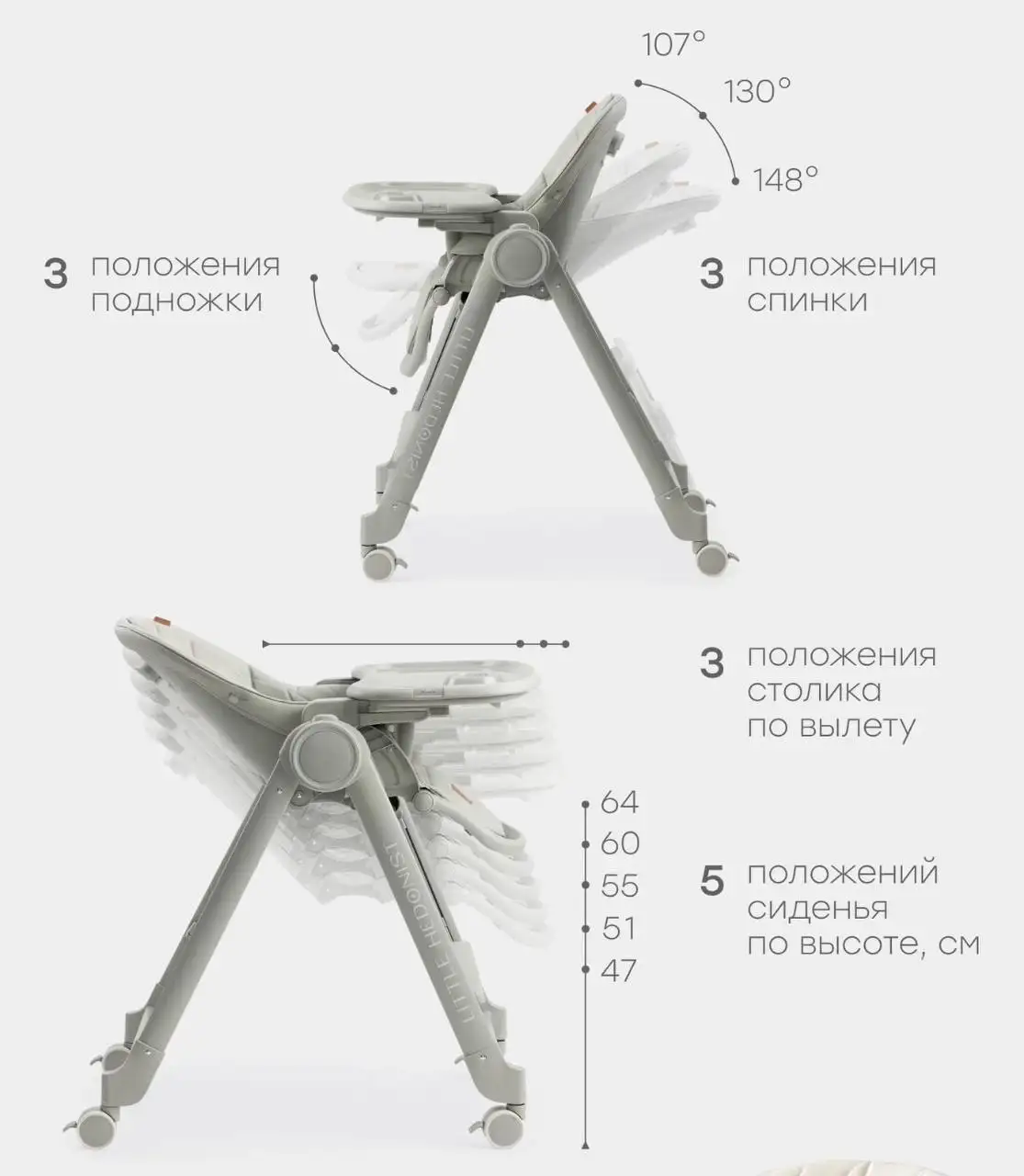 Стульчик-шезлонг для кормления HAPPY BABY BERNY LUX - Детская мебель (Товары для детей) в Казань