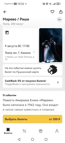Продам билет на спектакль в Казани - Зимний инвентарь в Казань