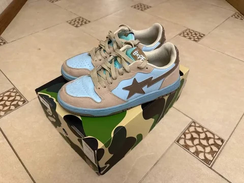 Оригинальные кроссовки Bape Court Sta 'Beige Blue' - Детская одежда в Казань