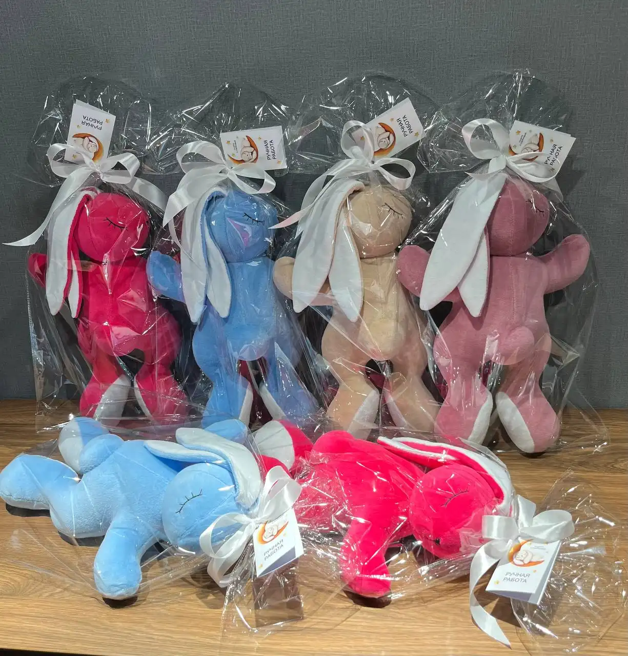 Игрушки ручной работы: Зайка-засыпайка и подушка звездочка