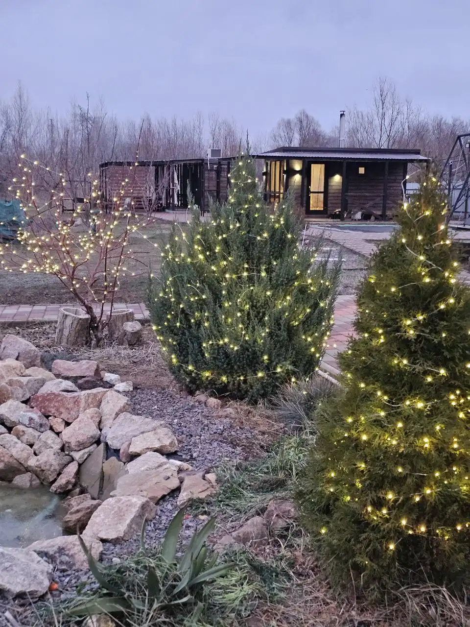 Аренда домика у озера на Новый год