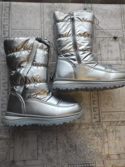 Сапоги дутики Аляска серебристые 36 размер - Ремни и пояса в Волгоград