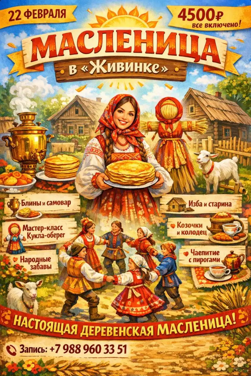 Масленица в «Живинке» - путешествие на крестьянское подворье - Туры и экскурсии (Хобби и отдых) в Волгоград