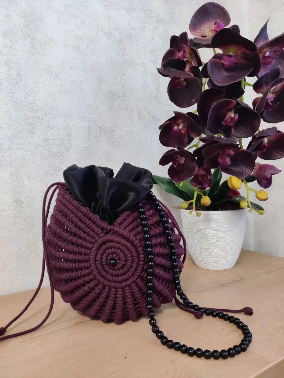 Женская сумочка Ракушка ручной работы в технике макраме - Аксессуары (Одежда) в Волгоград