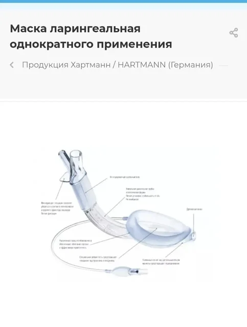 Запрос помощи медикам: маски ларингеальные ПВХ разных размеров - Лекарства в Волгоград