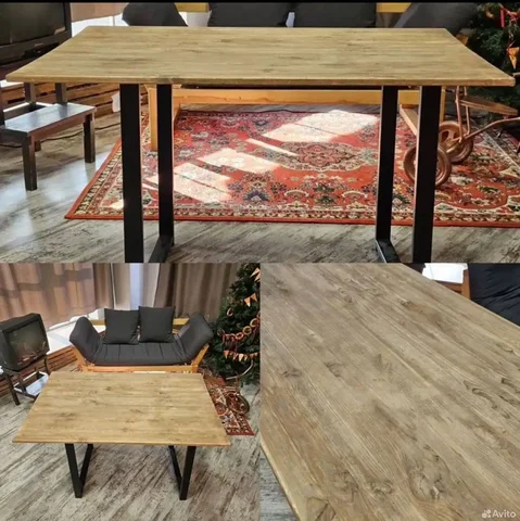 Продажа деревянного стола в стиле лофт б/у - Растения в Волгоград