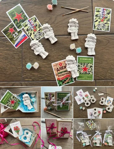 Набор для раскрашивания гипсовых фигур на 23 февраля и 8 марта - Пазлы в Волгоград