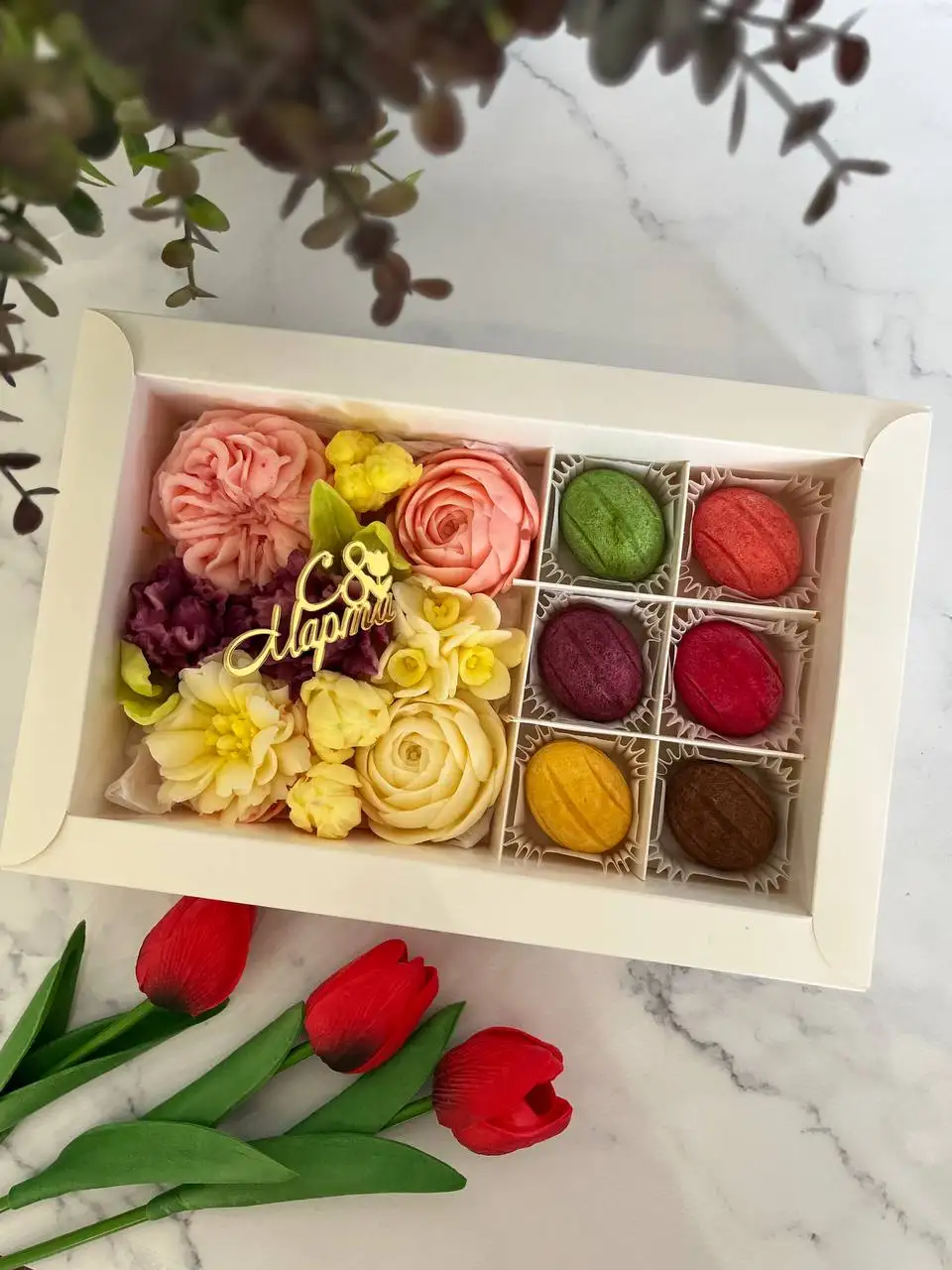 Наборчик цветов из птичьего молока с доставкой - Кондитерские изделия (Барахолка) в Волгоград