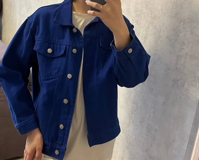 Джинсовая куртка оверсайз б/у - Колготки в Волгоград