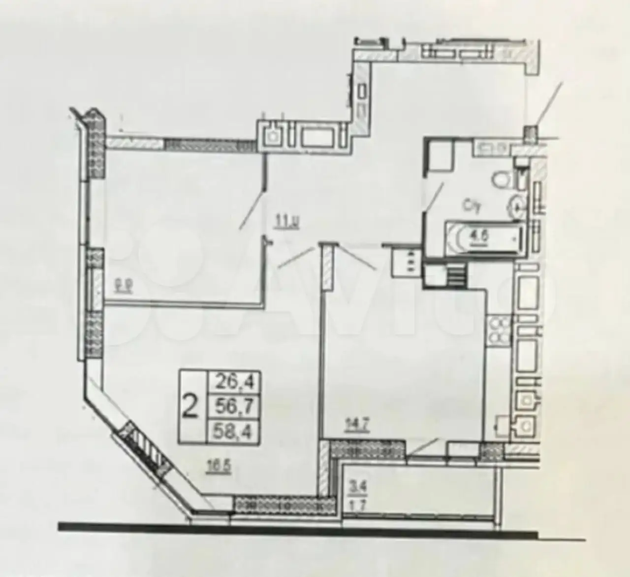 Продажа квартиры 57 кв.м в ЖК Колизей - Квартиры (Недвижимость) в Волгоград