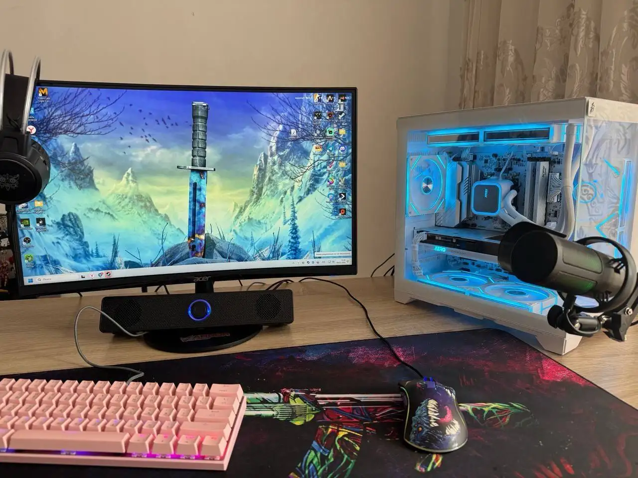 Игровой компьютер с комплектом периферии - Компьютеры и комплектующие (Электроника) в Волгоград