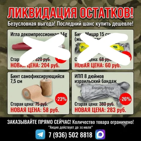 Тактическая медицина (бинты, ИПП) оптом - Торговое оборудование в Волгоград