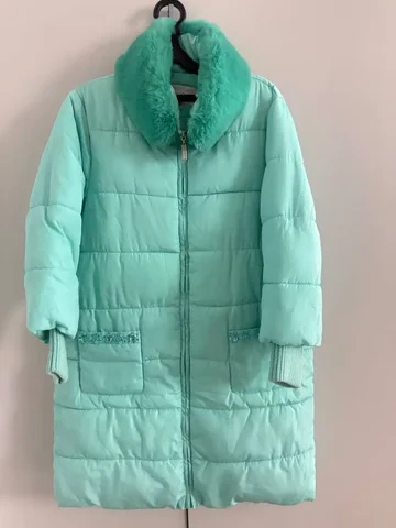 Женский пуховик мятного цвета - Одежда в Москва