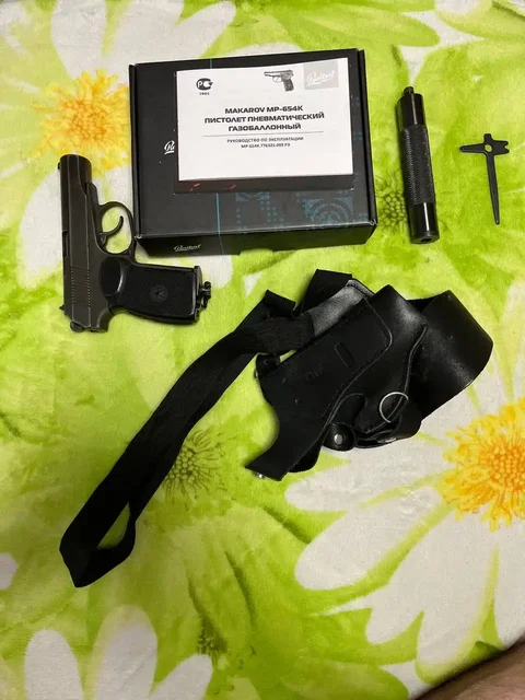Комплект кобура, коробка, глушитель, ключик, полная банка пуль - Хобби и отдых в Белгород
