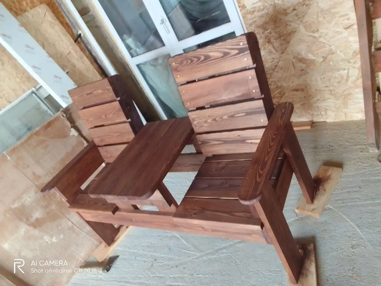 Скамья со столиком из лиственницы - Садовые скамейки (Для дома и дачи) в Хабаровск