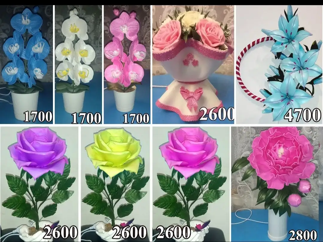 Цветы-светильники из изолона в Хабаровске - Рукоделие (Барахолка) в Хабаровск