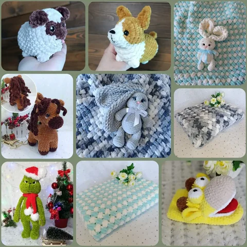 Продажа вязаных игрушек и пледиков для малышей - Одежда для новорожденных в Хабаровск