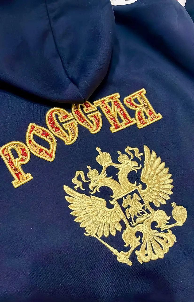 Худи с компьютерной вышивкой Гжель и Хохлома - Худи (Одежда) в Хабаровск