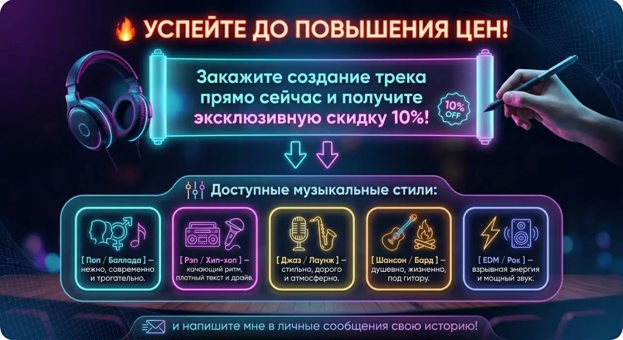 Создание личного трека со скидкой - Медиа и развлечения (Услуги) в Хабаровск