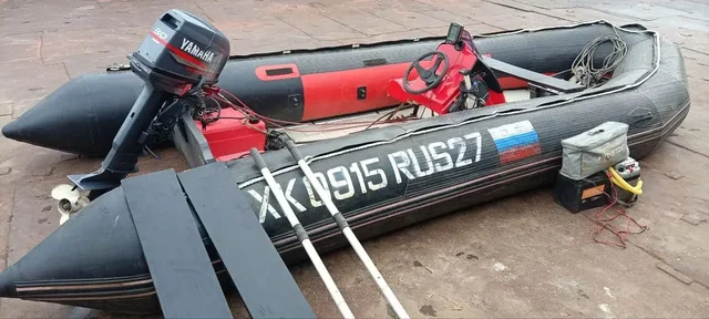 Продам лодку ПВХ 500 HSA с мотором Yamaha 30 и комплектом допов - Велосипеды в Хабаровск