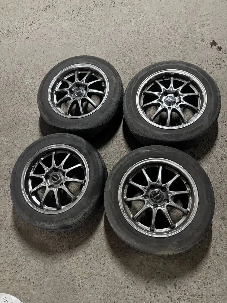 Литые диски Rays CE28 7×R16 5×114.3 с летней резиной - Диски (Авто) в Улан-Удэ