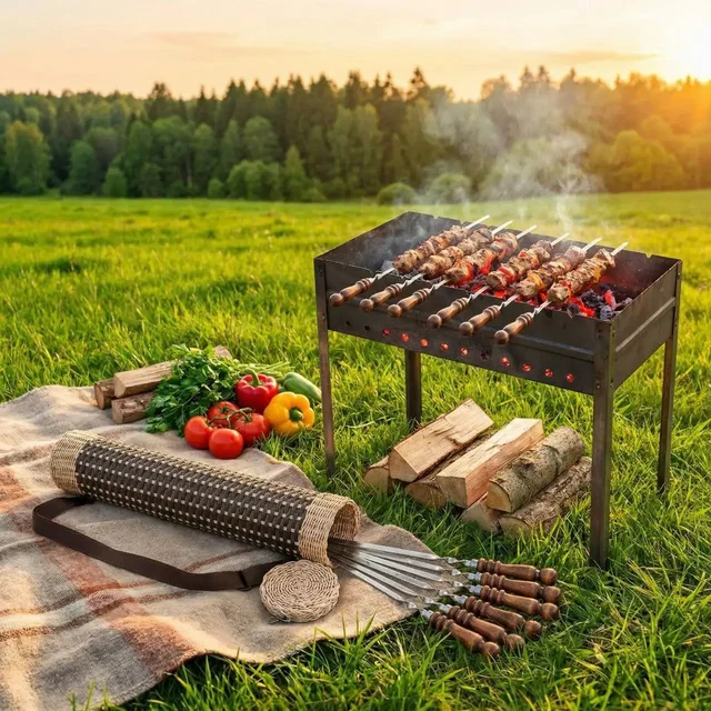 Шампурница ручной работы с шампурами - Музыкальные инструменты в Белгород