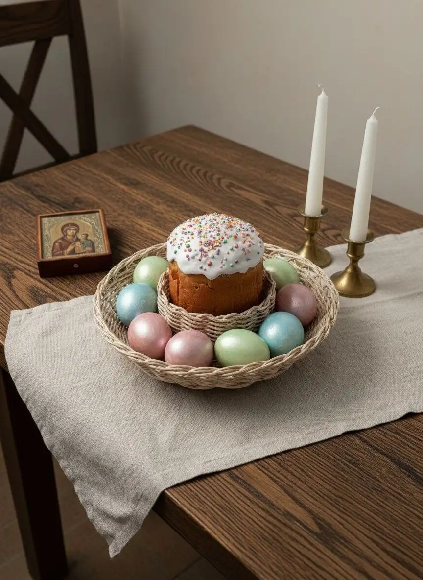 Пасхальная тарелка-горка из премиум-ротанга - Посуда (Для дома и дачи) в Белгород