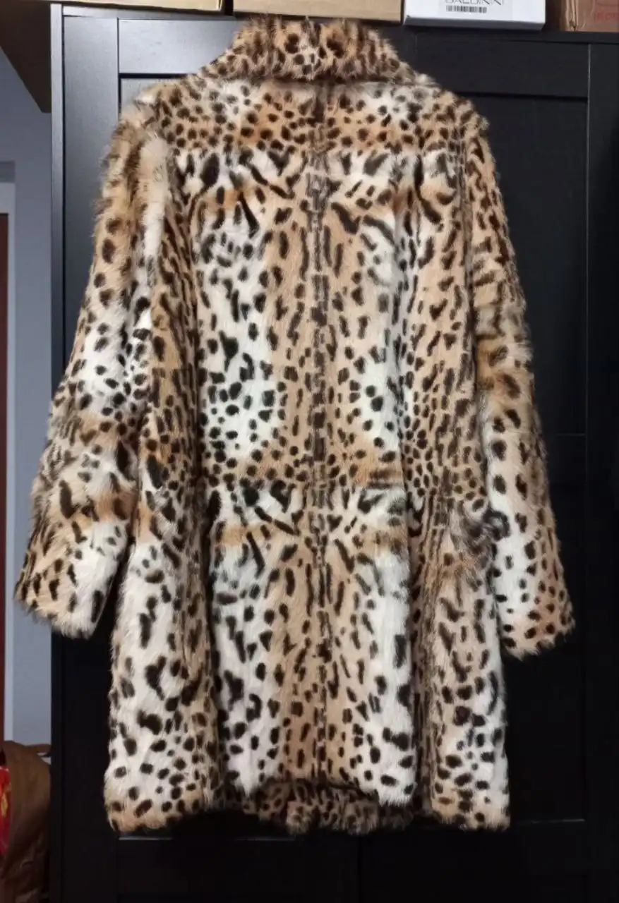 Полушубок натуральный козлик леопард размер 46 - Верхняя одежда (Одежда) в Люберцы