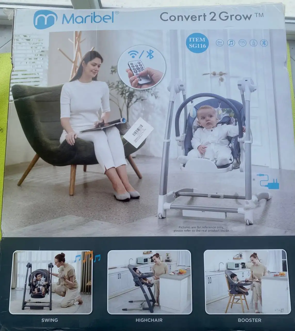 Продам детские электронные качели-стульчик для кормления - Детская мебель и качели (Товары для детей) в Калининград