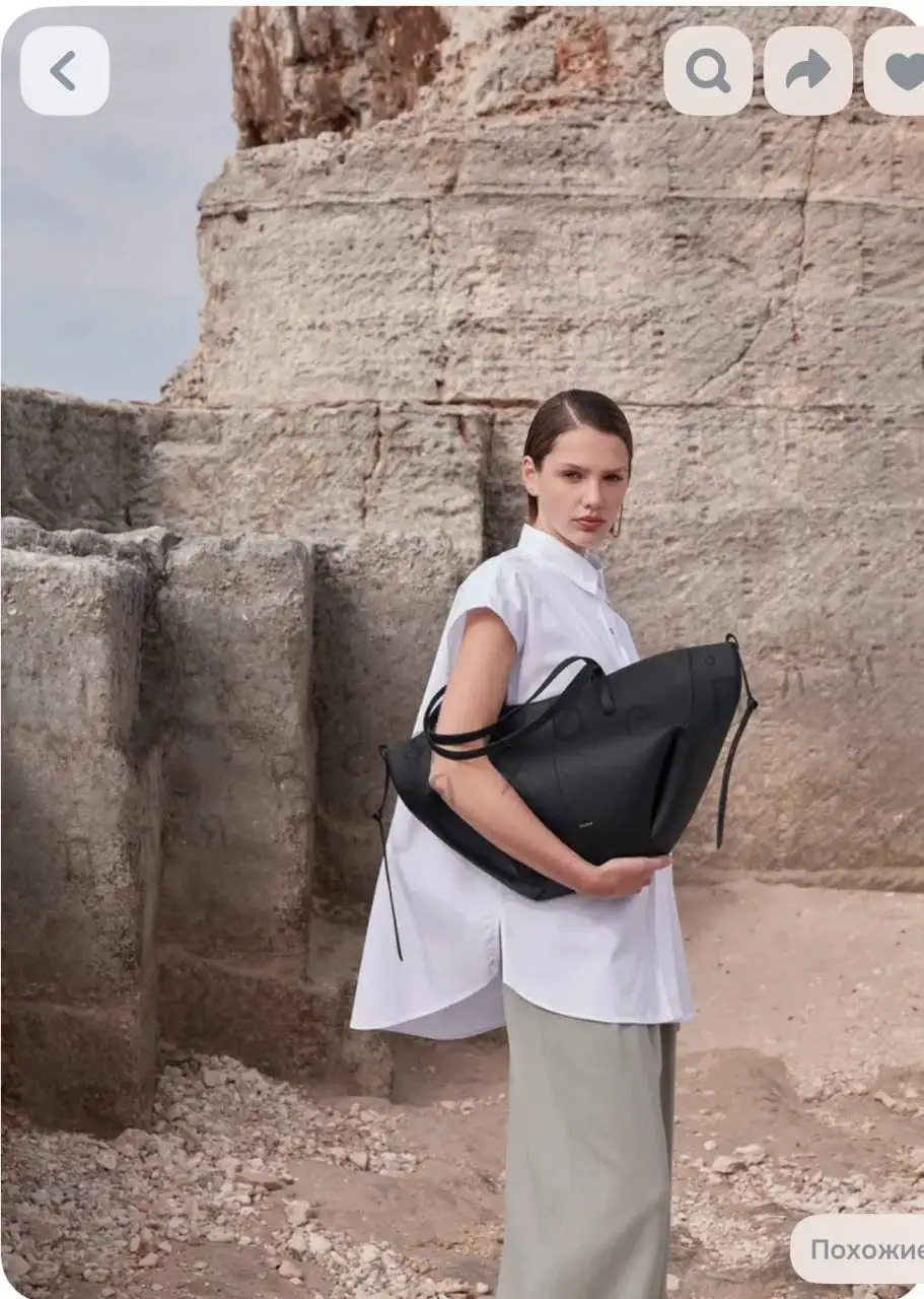 Сумка кросс-боди Polene черная большая - Сумки (Барахолка) в Калининград