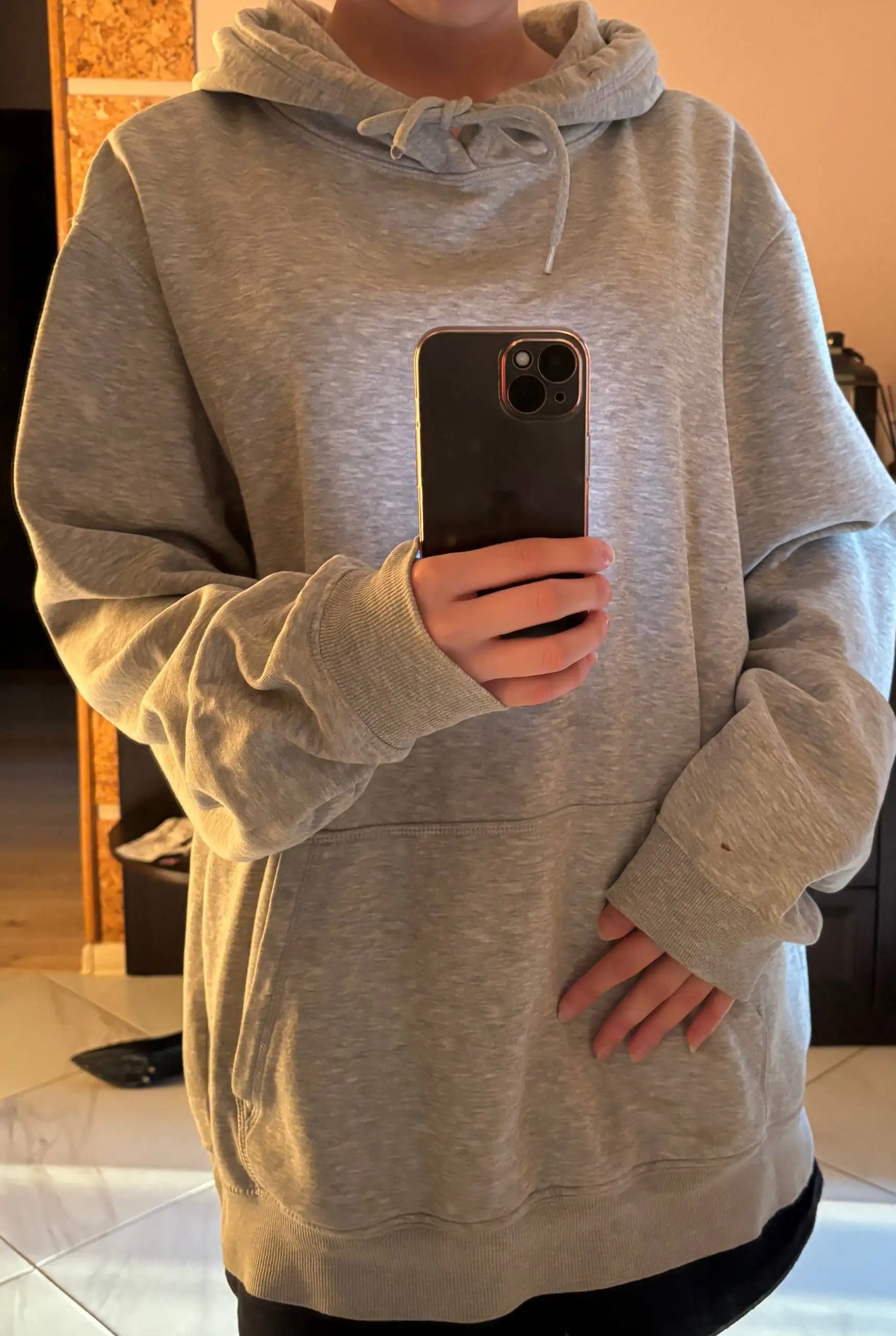 Худи серое оверсайз размер L - Мужская одежда (Одежда) в Калининград