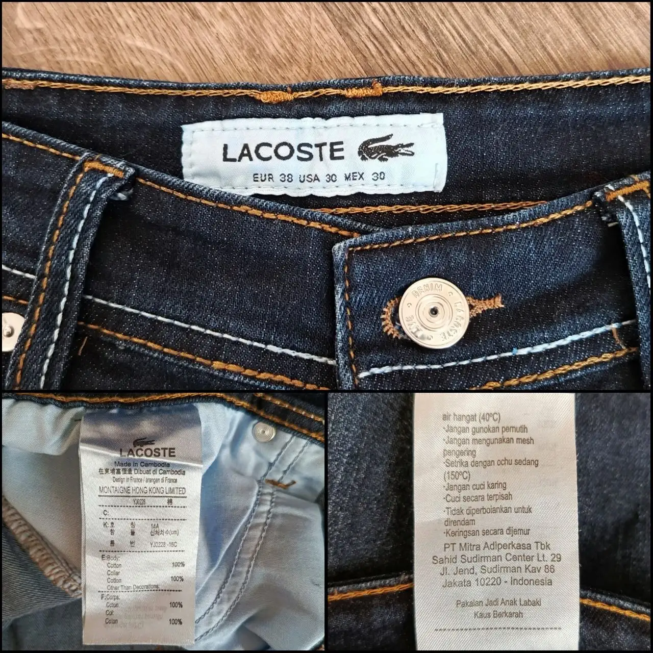 Мужские джинсовые шорты Lacoste, размер 30 - Шорты (Одежда) в Калининград