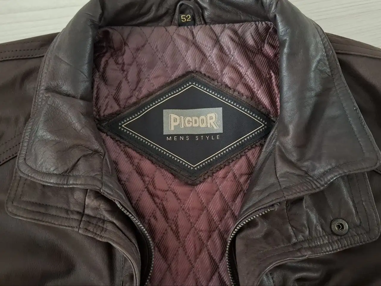 Продам мужскую удлиненную кожаную куртку Picdor (размер 50-52) - Верхняя одежда (Одежда) в Калининград