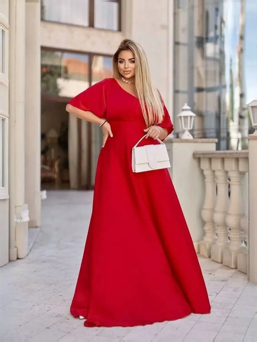 Красное платье макси на запах Boohoo - Женская одежда (Одежда) в Калининград