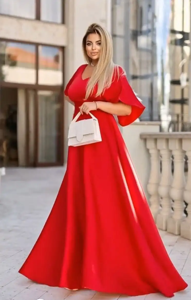 Красное платье макси на запах Boohoo - Женская одежда (Одежда) в Калининград