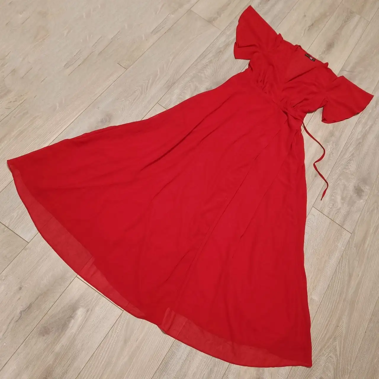 Красное платье макси на запах Boohoo - Женская одежда (Одежда) в Калининград