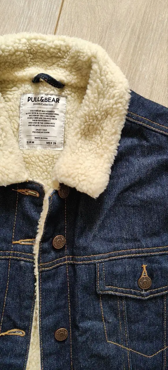 Утеплённая джинсовая куртка Pull and Bear с мехом - Одежда в Калининград