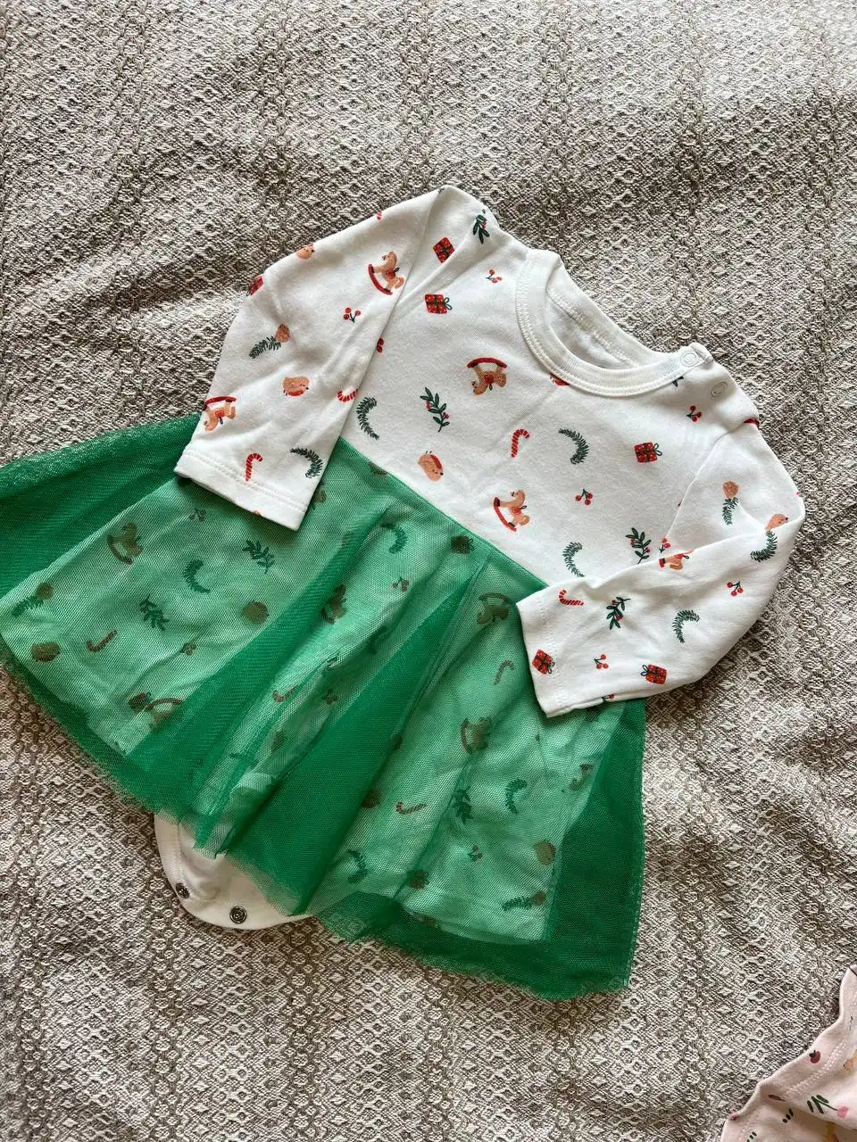 Платье Боди на девочку новогоднее