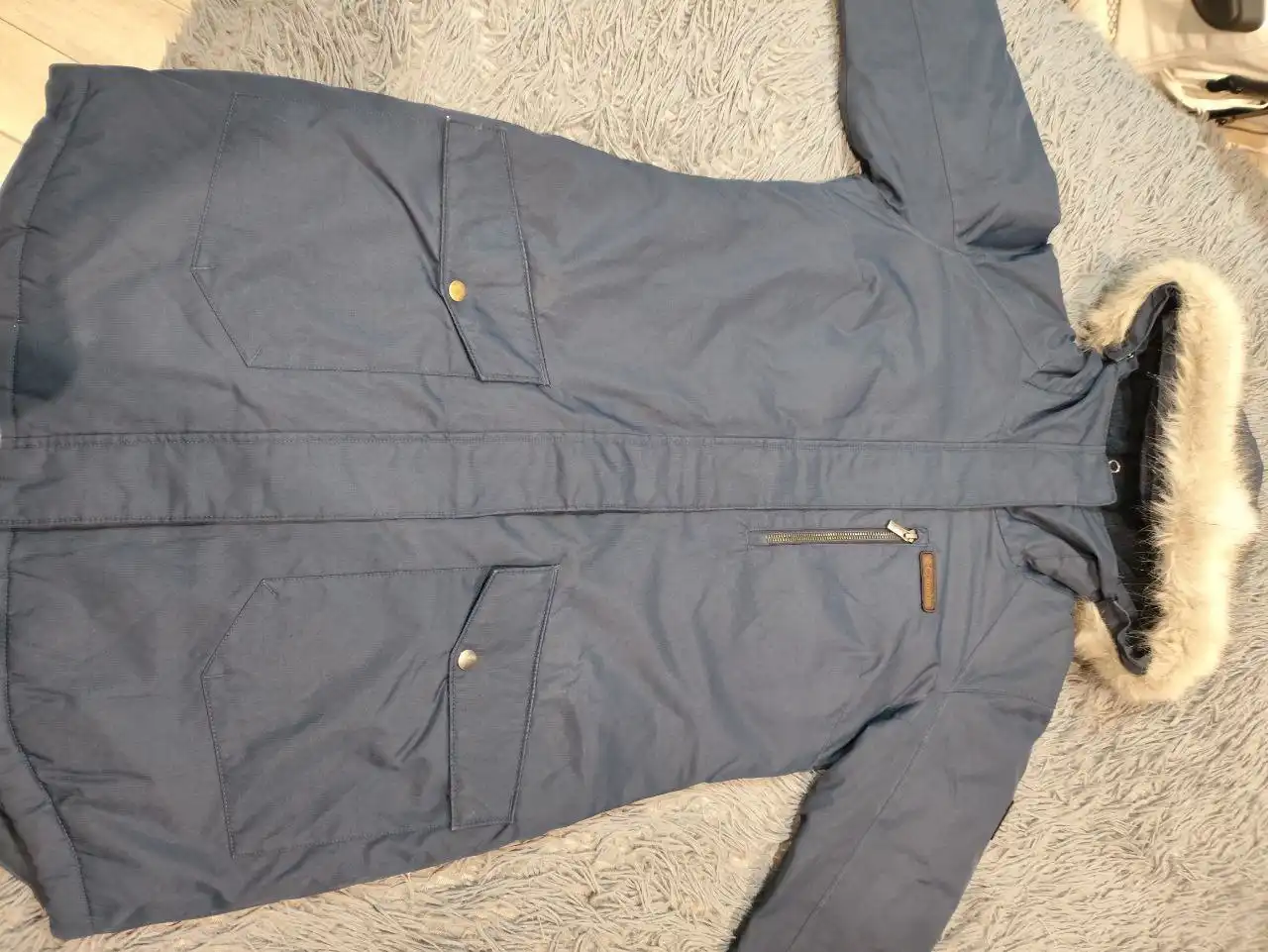 Зимняя парка от Columbia синего цвета размер 46-48