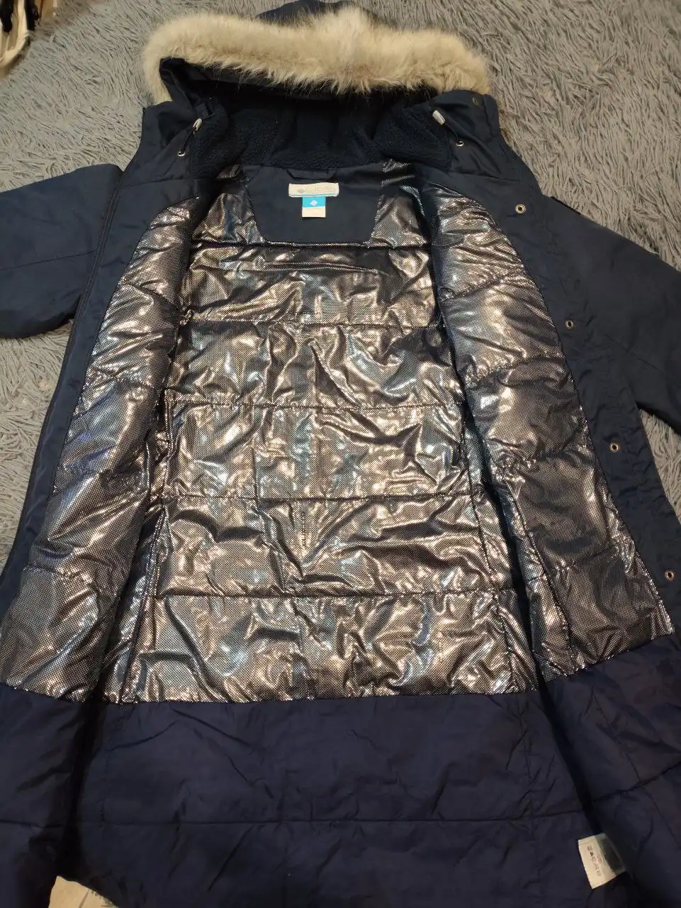 Зимняя парка от Columbia синего цвета размер 46-48