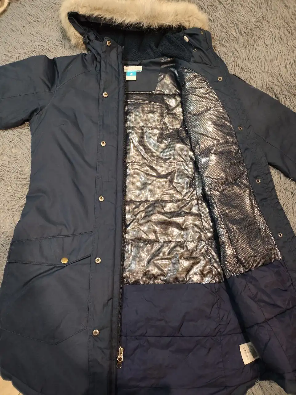 Зимняя парка от Columbia синего цвета размер 46-48
