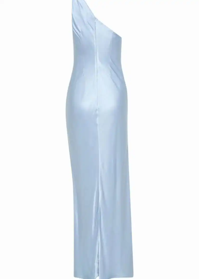 Платье макси атласное голубое новое с биркой размер XXS