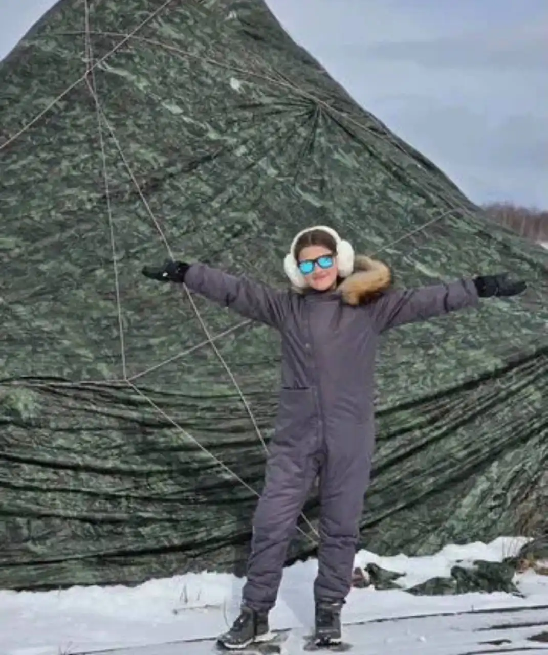 Детский комбинезон INTATIKA серый, 152 см, б/у